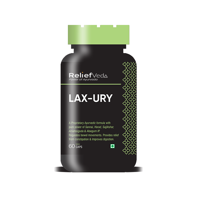 Reliefveda by Baidyashakti LAX-URY (Ayurvedic Treatment for Irregular Bowel, Constipation,  Acidity & Gas)